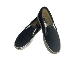 Vans Off The Wall Skate Slip On Black and White Sneakers Men 5.5 Woman 7